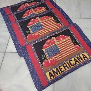 Americana Flags Prints Placemats for Table Mats Set Of 4